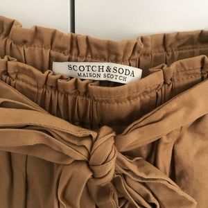Maison Scotch & Soda Paperbag Camel Twill Pants